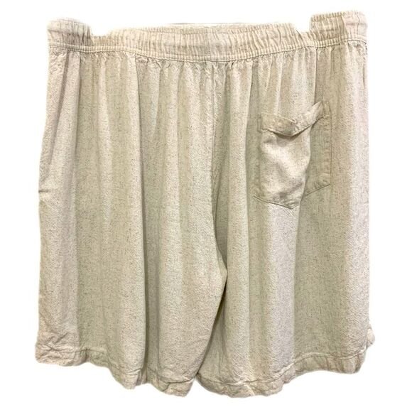 LINEN SHORTS Women’s XXL Cream Pull String Elastic Waist Pockets 30% Linen. - Picture 2 of 14